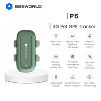 4G GPS Beidou Health Tracker pour chats chiens avec suivi vocal léger Longue durée de vie de la batterie IP67 Étanche Lumière Suivi vocal
