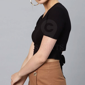 บราสตรีทออกกำลังกายแบบไร้รอยต่อสำหรับผู้หญิงเสื้อครอปแบบปรับแต่งได้ผ้าฝ้ายถัก100% ระบายอากาศได้ดีมีสไตล์ลำลองฤดูร้อน - Product Image 3