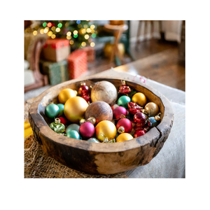 Tazón decorativo de masa de madera para forma redonda y fabricación de velas Tazón rústico para decoración del hogar Velas Tazón central - Product Image 1