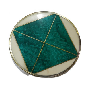 White Resin Square Brass Core Classic Eco-Friendly Tea <b>Cup</b> Coaster Wholesale Price for Home Hotel Restaurant Use Crescent Crafts - Product Image 6