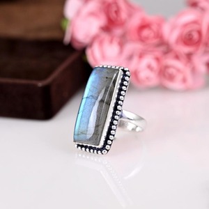 <b>Labradorite</b> Gemstone <b>Ring</b> Jewelry for Women Silver Boho Style Jewelry 925 Sterling Silver Trending Handmade <b>Ring</b> Gift for Her - Product Image 3