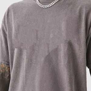 Venta al por mayor OEM personalizado Vintage de alta calidad de peso pesado ácido lavado camiseta para hombres gota hombro ácido lavado camisetas para hombres - Product Image 6
