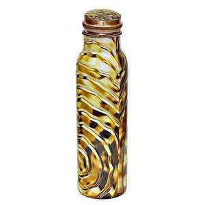Botella de Agua de Cobre a Prueba de Fugas para Uso en Exteriores, Hogar y Oficina, Botella de Agua de Cobre Puro con Tapa en Estilo de Impresión Esmaltada - Product Image 2