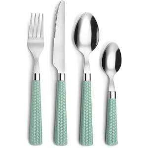 Latest Demands Cutlery Set Logo Printed Easy Washable Kitchen Accessories Flatware Set Made in India Silverware