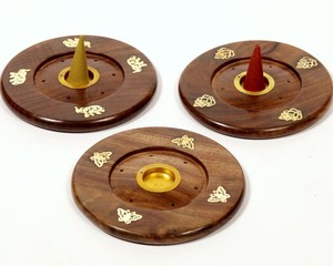 Bâtons d'encens en bambou naturel fait à la main de qualité supérieure support rond et attrape-cendres artisanal qualité indienne prix usine modèle No- 1 - Product Image 3