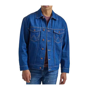 แจ็คเก็ตยีนส์มีกระดุมแบบคลาสสิกสำหรับผู้ชายเสื้อแจ็กเก็ตยีนส์มีโลโก้ทีมสำหรับงานอีเวนต์พนักงานธุรกิจหรือลูกเรือนักศึกษา - Product Image 1