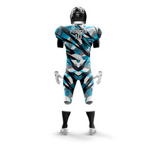 Vente en gros de maillots de football américain respirants à manches courtes avec logo personnalisé, uniformes avec nom et numéro de taille à bas prix - Product Image 3