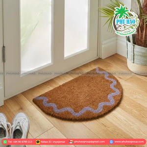 HOT ITEM Stylish Half Moon Braided <b>Coir</b> <b>Door</b> <b>Mat</b> for All Home Styles Providing Design and Durability in One Made in Viet Nam - Product Image 6