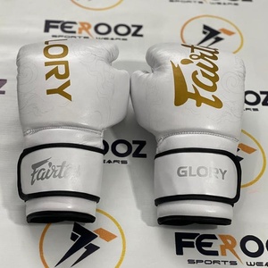 Guantes de Boxeo Fairtex Glory Blancos para Entrenamiento Profesional, Logotipo Personalizado, Artes Marciales, Acolchado de Espuma Cómodo, Genuinos - Product Image 2