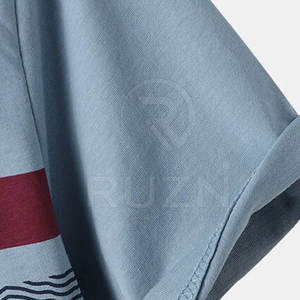 Best-seller T-shirt pour homme Logo personnalisé Nouveau style respirant avec tricot polyester/coton Prix de gros - Product Image 4