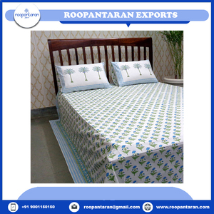 100% algodón percal tamaño Queen colcha hecha a mano bloque Floral diseño impreso bien absorbente para uso doméstico para suministro a granel - Product Image 4