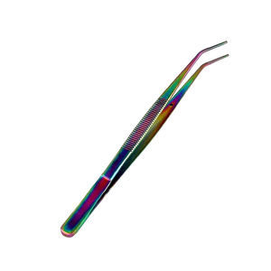 Pinzas dentales de alta calidad, pinzas de acero alemanas recubiertas de Color con ángulo con pinzas universitarias, venta al por mayor, personalizadas - Product Image 2