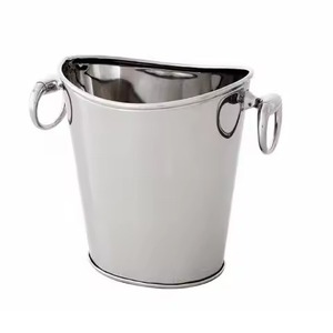 Diseño personalizado moderno duradero cubo de hielo enfriador de vino de Metal para bodas en India Bar herramientas empaquetado cartón - Product Image 4