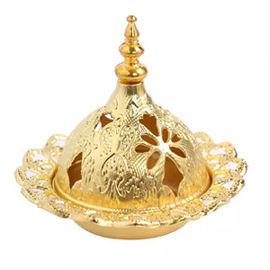 Mid-East Luxury Incense Brass Antique Hand-Crafted Metal Lobandan Incense <b>Burner</b>/<b>Bakhoor</b> <b>Burner</b> - Product Image 4