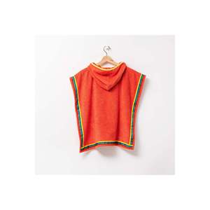Be-0818-Rd Serviette poncho pour enfants 100% coton rouge 65x65 cm - ROUGE - Product Image 2