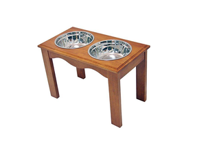 Cuenco para perros de acero inoxidable de alta calidad, diseño elegante clásico hecho a mano con soporte de hierro ecológico, fácil de llevar - Product Image 4