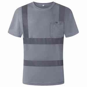 T-shirt de sécurité réfléchissant haute visibilité sur mesure avec manches courtes pour hommes 2025 T-shirt de sécurité personnalisé vêtements de plein air - Product Image 1