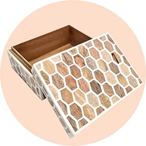 Boîte de rangement d'accessoires décoratifs faits à la main Boîtes décoratives polyvalentes pour les intérieurs de maison modernes - Product Image 3