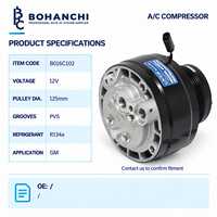 Compresseur de climatisation automobile 12V R134a, personnalisation disponible pour châssis commercial Buick