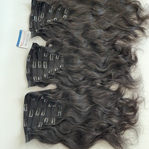 Clip dans les extensions de cheveux naturel droit surbrillance couleur 100% Remy vierge cheveux humains prix de gros - Product Image 6