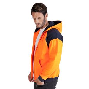 เสื้อมีฮู้ดมีซิปสำหรับผู้ชายโอเวอร์ไซส์มีฮู้ดแบบรูดซิปรูดผ้าฝ้าย GSM 450สำหรับเสื้อผ้าฤดูหนาว - Product Image 2