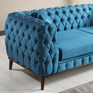 ใหม่ล่าสุดสไตล์เชสเตอร์ฟิลด์โซฟากำมะหยี่ชุดโซฟาการออกแบบห้องนั่งเล่นเฟอร์นิเจอร์ผ้าโซฟาการออกแบบใหม่เฟอร์นิเจอร์ห้องนั่งเล่น - Product Image 3