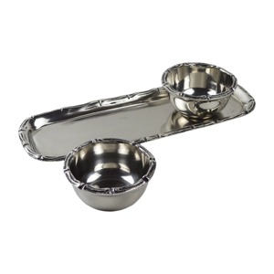 Bol de service en aluminium à succès avec plateau, performance durable d'un bol à collation en métal, ce qui le rend un choix fiable - Product Image 5