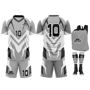 ชุดยูนิฟอร์มฟุตบอลสั่งทำพิเศษพร้อมพิมพ์ชื่อ/หมายเลขทีมแบบ Sublimated  ผลิตจากผ้าโพลีเอสเตอร์ 100% ระบายอากาศได้ดีไร้รอยต่อ - Product Image 1