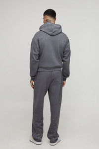 Sweat à capuche personnalisé avec fermeture éclair en strass, respirant, 100% coton mélangé, matériau de haute qualité, sweat à capuche lourd - Product Image 3