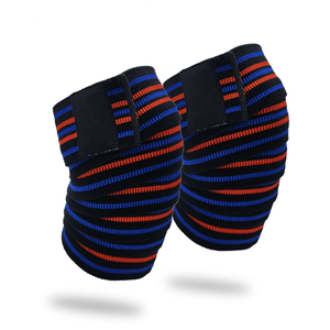 Bandes de genou en coton élastique pour l'entraînement aux squats, l'haltérophilie, la protection des genoux lors des soulevés de terre, unisexe, fitness, powerlifting - Product Image 2