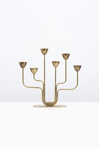 Candelabro de latón antiguo moderno de mediados de siglo Vintage portavelas Carnaval y bolas de Mascarada decoración de velas Vintage - Product Image 3