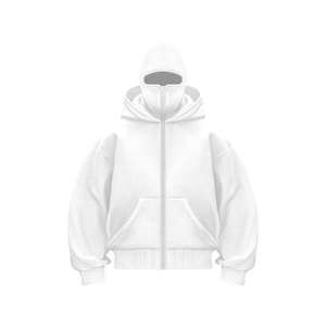 Sweat-shirts à capuche à fermeture éclair intégrale en gros, impression puff, hommes, fermeture éclair, luxe, 500 g/m² - Product Image 3