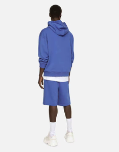 Men's Breathable 100% Cotton Hoodie <b>Shorts</b> Set Winter Two-Piece Loose Fit with Elastic Waist Design Hoodie And <b>Short</b> Set - Product Image 3