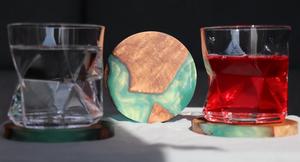 Nuevo modelo de posavasos de madera y resina, posavasos de decoración epoxi de lujo moderno, la mejor calidad, mesa de tamaño personalizado, decoración decorativa para el hogar - Product Image 4