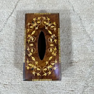 صندوق مناديل خشبي ماروكي مصنوع يدويًا من Thuya صندوق مناديل خشبي صندوق مناديل خشبي مزخرف