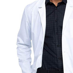 Bata de laboratorio médica transpirable de algodón/poliéster diseñada a medida, estilo streetwear con detección de agujas, uniformes de color personalizado para hombre de alta calidad - Product Image 6