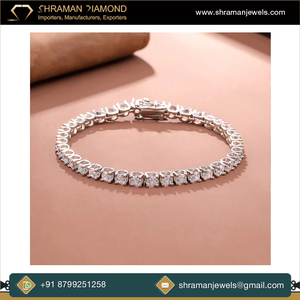 Top Quality Unique Design Luxury VVS1 6.41 TCW Moissanite Diamond Tennis Bracelet for Anniversary and Engagement Gift - Product Image 4