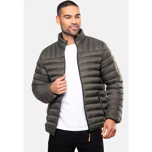 Veste bouffante d'hiver décontractée en peau de mouton pour hommes avec fermeture à glissière, col montant, conception de bulles chaudes, logo personnalisable de grande taille - Product Image 1