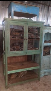 Meubles anciens Armoires de salon industrielles avec pieds d'artisanat en bois massif et en métal Meubles de salon armoires pour la maison