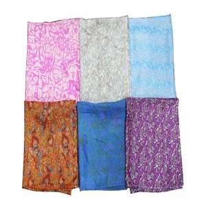 Bufanda de Seda Pura India de Lujo, 76 x 38 Pulgadas, con Estampado Floral Colorido, Bufanda Larga para el Cuello - Product Image 2