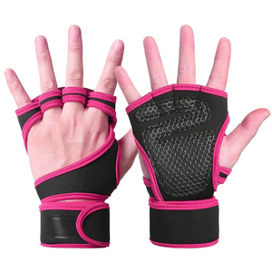 Gants de musculation respirants à demi-doigts avec fermeture à lacets pour l'entraînement physique, le maintien de la préhension et l'utilisation en salle de sport, unisexe - Product Image 3