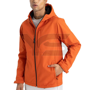 Men's Casual Winter Softshell Jacket with <b>Stand</b> Collar Front Logo Zipper Closure OEM Service Available with Multi-Color Option - Product Image 2