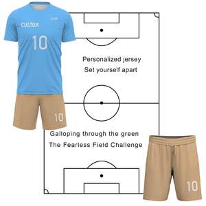 Conjunto de Camiseta y Pantalones Cortos de Fútbol Unisex, Estampado, Verano, 100% Poliéster, Secado Rápido, Personalizable, Venta al Por Mayor - Product Image 6