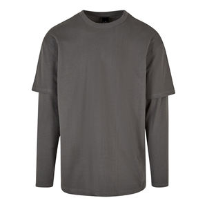 Camiseta de doble capa, ropa de calle personalizada, camiseta de manga larga Unisex de doble capa, Camiseta de algodón en capas de gran tamaño - Product Image 5