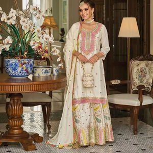 ชุดเรยอนพิมพ์ลายเดรส Kurti พร้อมชุดดูปัตต้าสําหรับงานแต่งงานและงานปาร์ตี้ทุกโอกาสสําหรับสตรีและเด็กผู้หญิง - Product Image 1