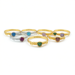 Vibrant Stone Fashion <b>Rings</b> Gold and Silver Plated Wire Wrap for Resale Boutiques - Product Image 3