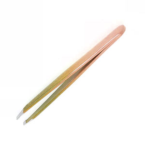 Top Quality <b>Eyebrow</b> <b>Tweezers</b> Paper Coated Simple Non Slip Grip <b>Eyebrow</b> Extension <b>Tweezers</b> With Slanted Tip - Product Image 3