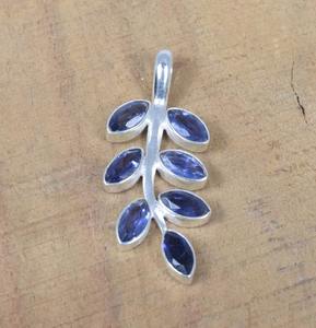 Pendentif en pierre précieuse d'améthyste Bijoux indiens de meilleure qualité en argent sterling 925 Cadeau de mariage pour l'amour avec timbre 925 Bijoux - Product Image 2