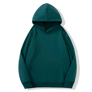 High Quality 100% Cotton Men's Oversized Hoodie Plain Design for Winter Season Wholesale - Product Image 2