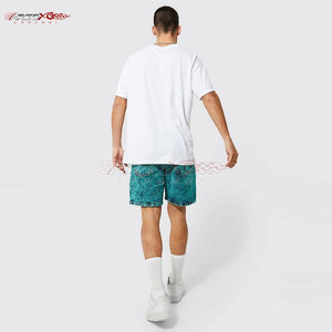 กางเกงขาสั้นคาร์โก้ผ้าแคนวาสทรงสบายสำหรับผู้ชาย ล้างสีแบบแอซิดวอช เอวผูกเชือก แห้งเร็ว ผ้าฝ้าย 100% สำหรับใส่ทุกวัน - Product Image 2